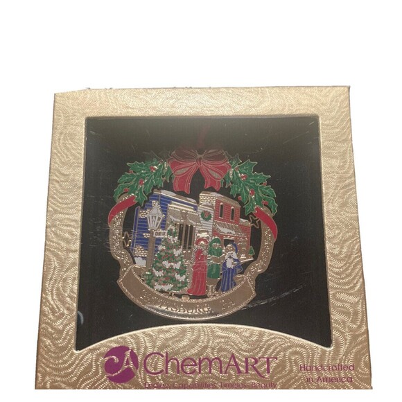 ChemArt Christmas 2011 Our Holiday Town Ornament #45314 GETTYSBURG, PA USA Made - Picture 1 of 7